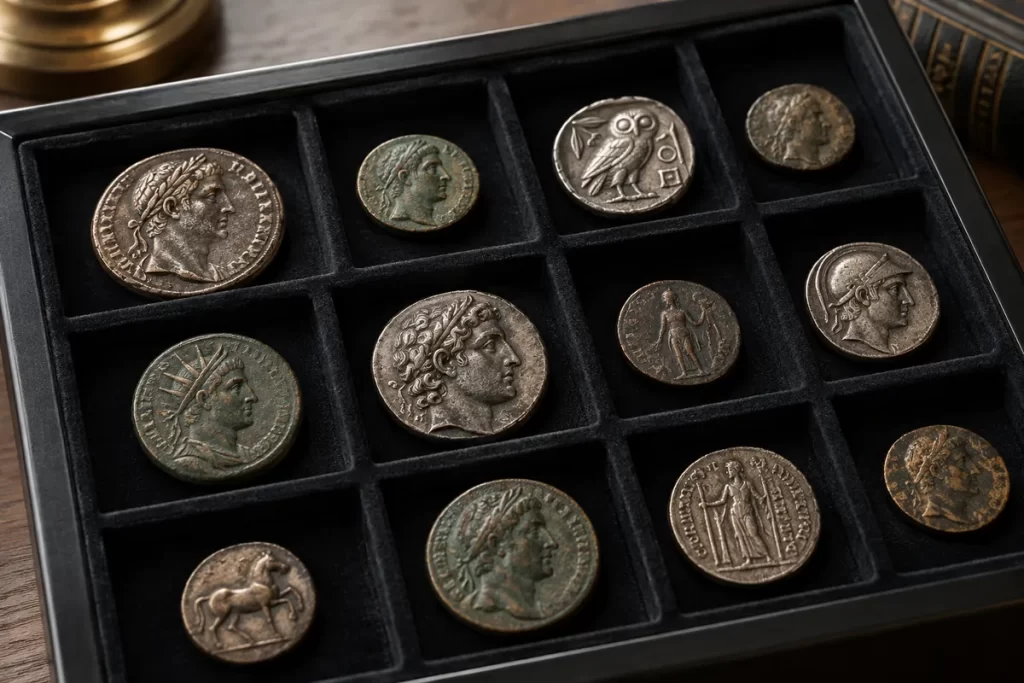 How to display old coins safely