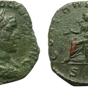 Volusian AE sestertius