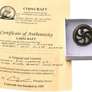 Sun wheel bronze brooch