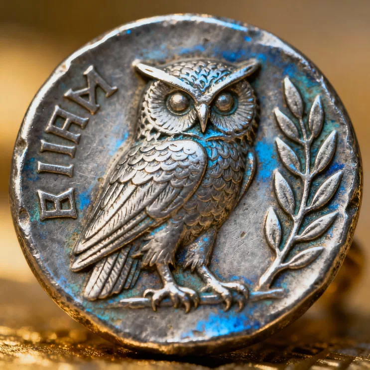 Illustration about ancient Drachma