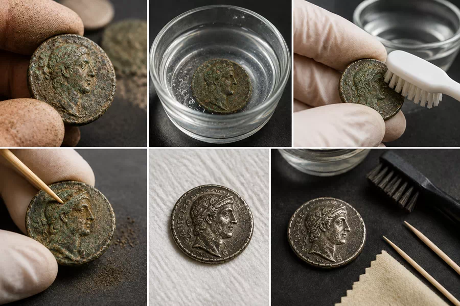 How to Clean Ancient Coins Professionally ?